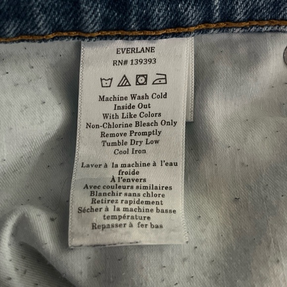 Everlane The Way High Slim Crop Jean Organic Cotton Straight Leg | 26 Regular - Picture 10 of 11